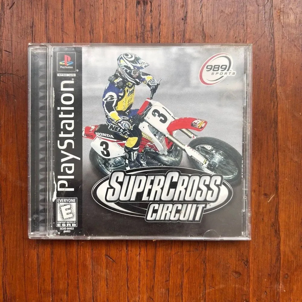 Supercross Ps1 Game Sony PlayStation Psx CIB HTF W/ Registration Card PsOne VTG